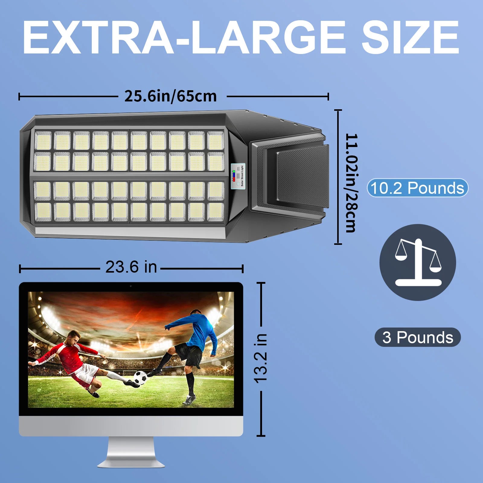 Outdoor solar light 8000W LED waterproof motion sensor street light