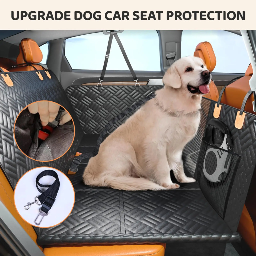 Car Rear Seat Dog Seat Cover, Hard Bottom Rear Seat Extender