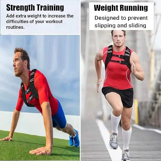 Weighted Vest for Men & Women12-30lbs Weights Included