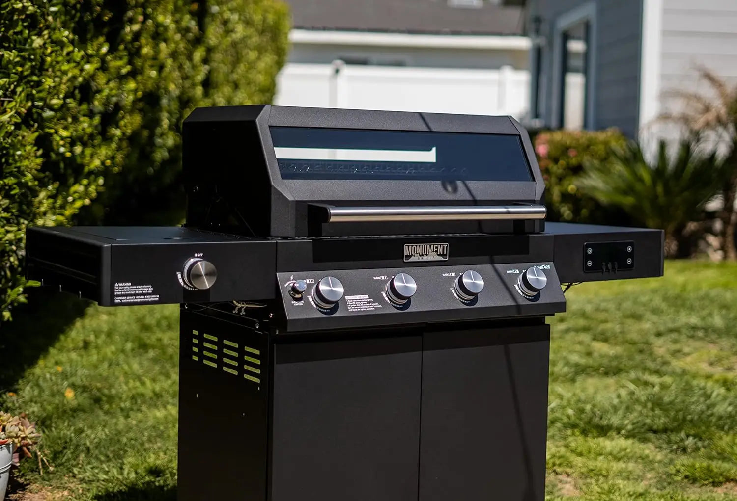 Denali 425 4-Burner Liquid Propane Gas Smart BBQ Grill with BBQ Cover