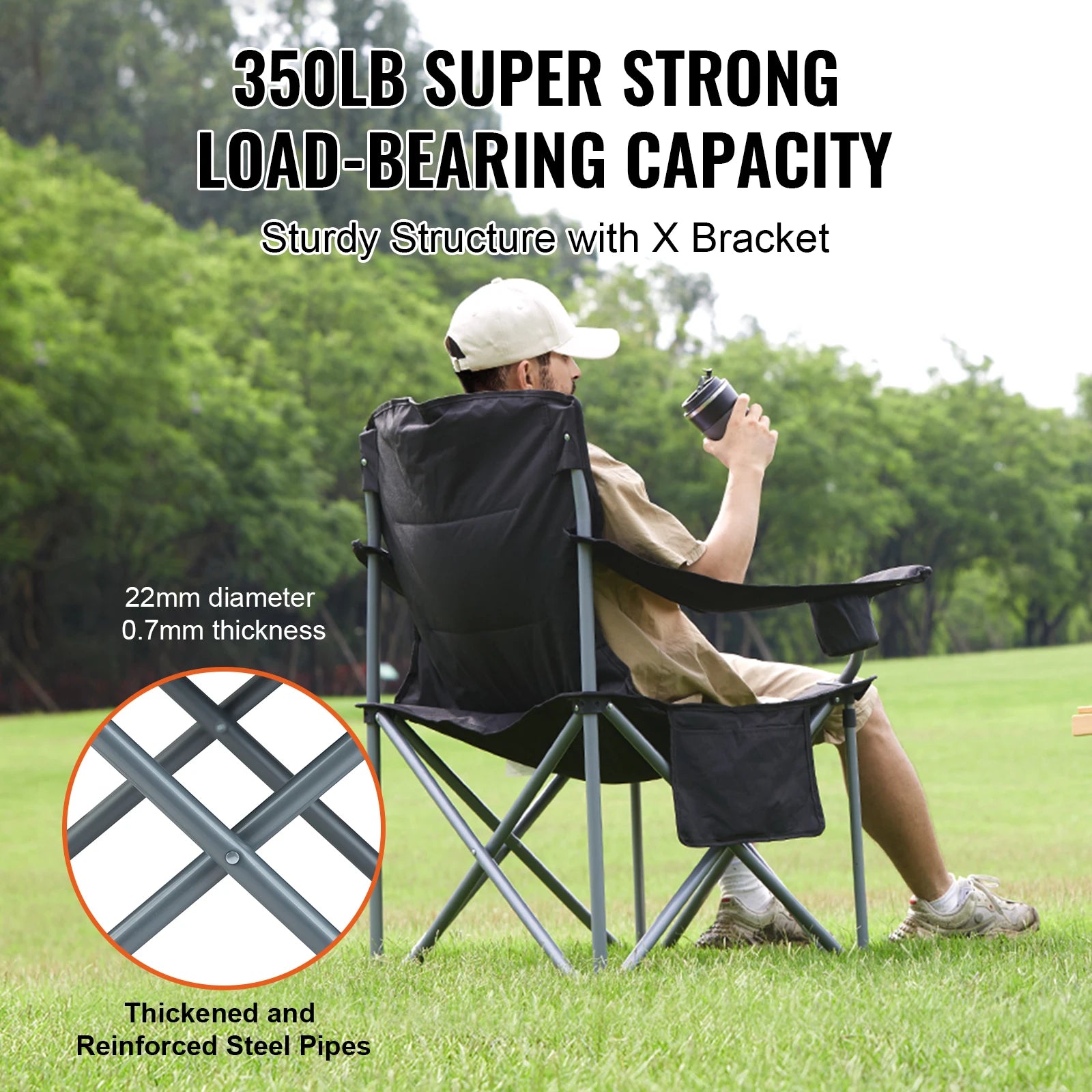 SucceBuy  Camping Folding Chair for Adults And Picnics