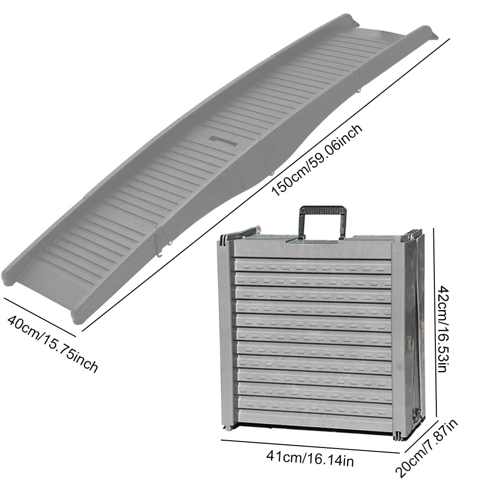 Folding Portable Pet Stair Ramp Non-Slip Rug Surface