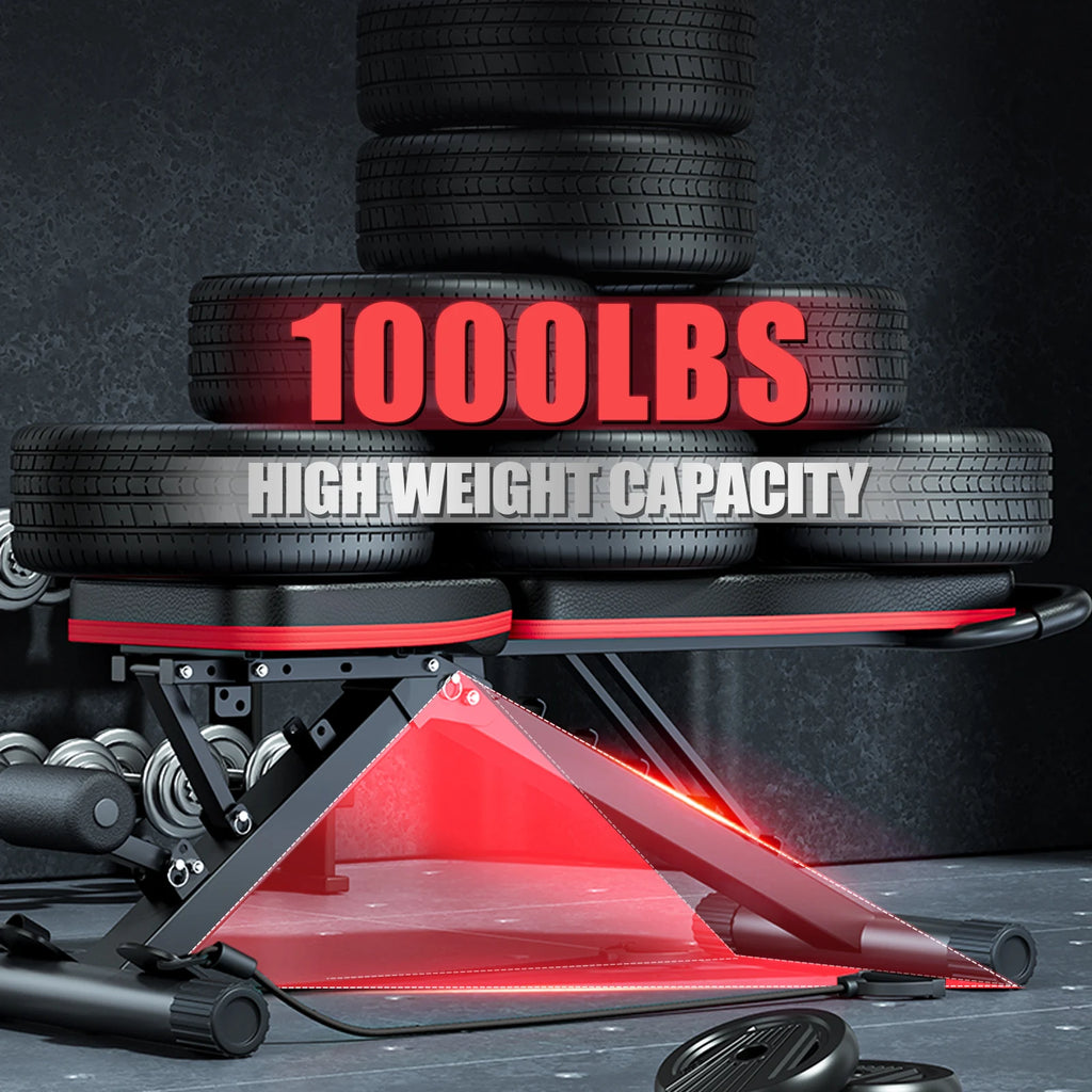 Weight Bench Foldable 14-in-1 Dumbbell Bench 1000lbs