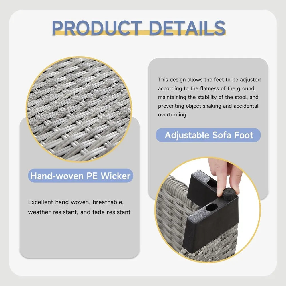 6-Piece Outdoor Patio Set with Fire Pit Table