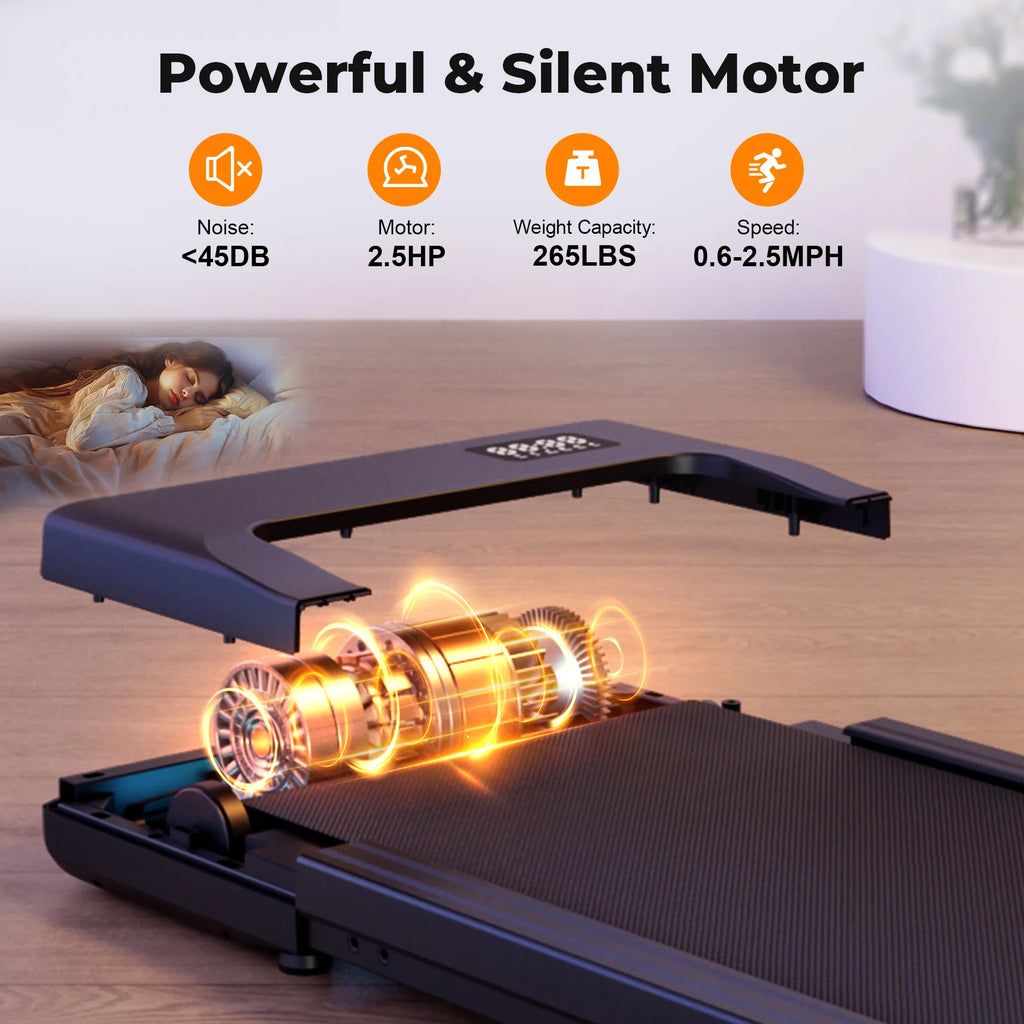 Walking Pad Treadmill 2 in 1 Portable with Remote Control