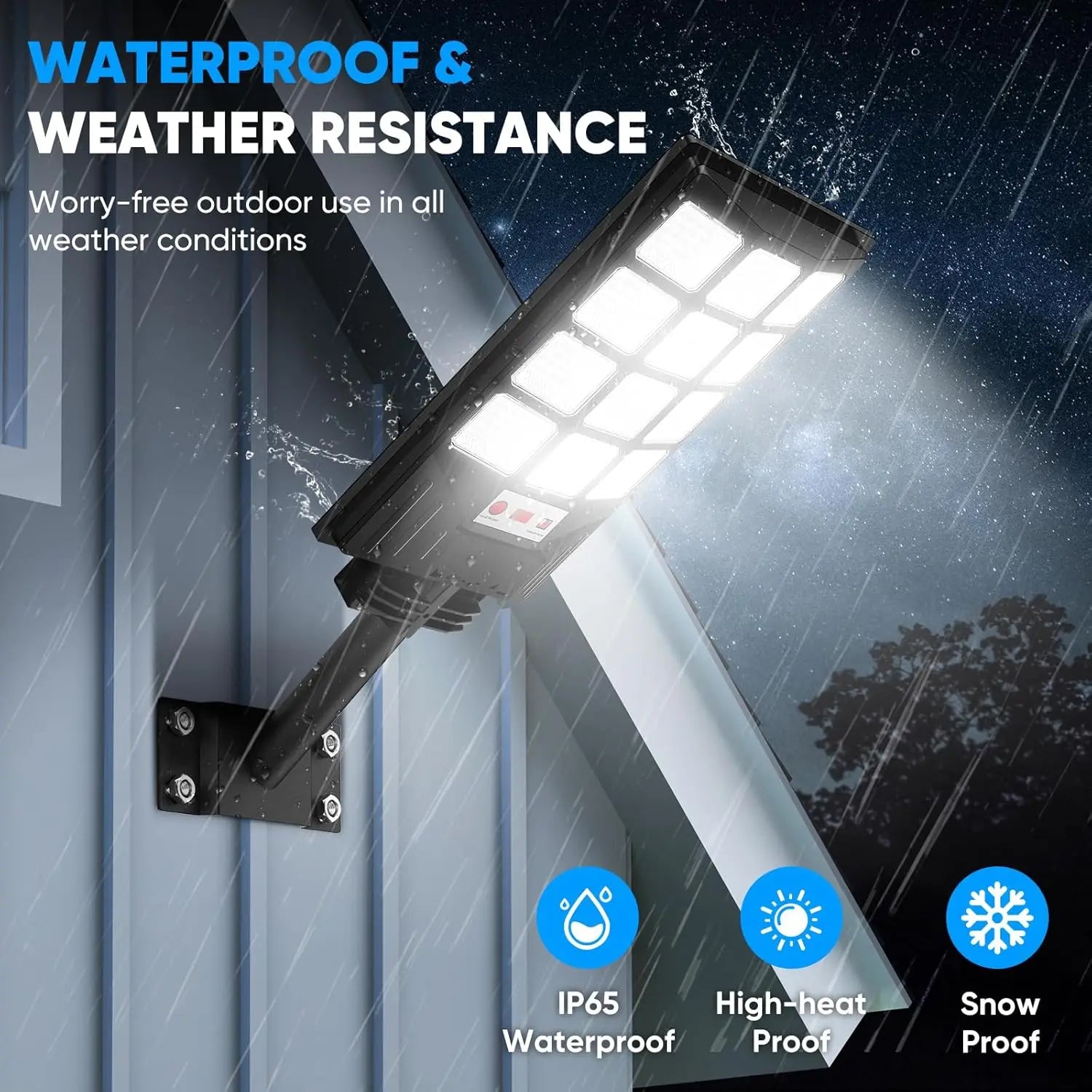 Solar Street Light Waterproof with Motion Sensor& Remote Control 2-Pack