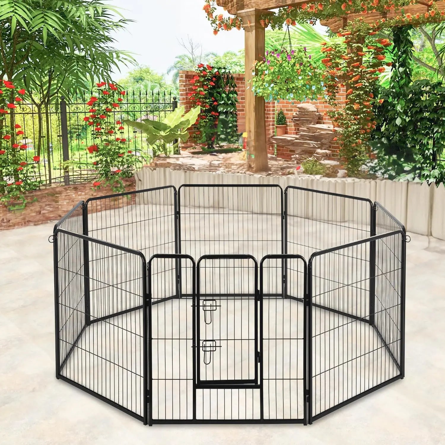 Dog Playpen 40 Inch 8 Panels Heavy Duty Metal