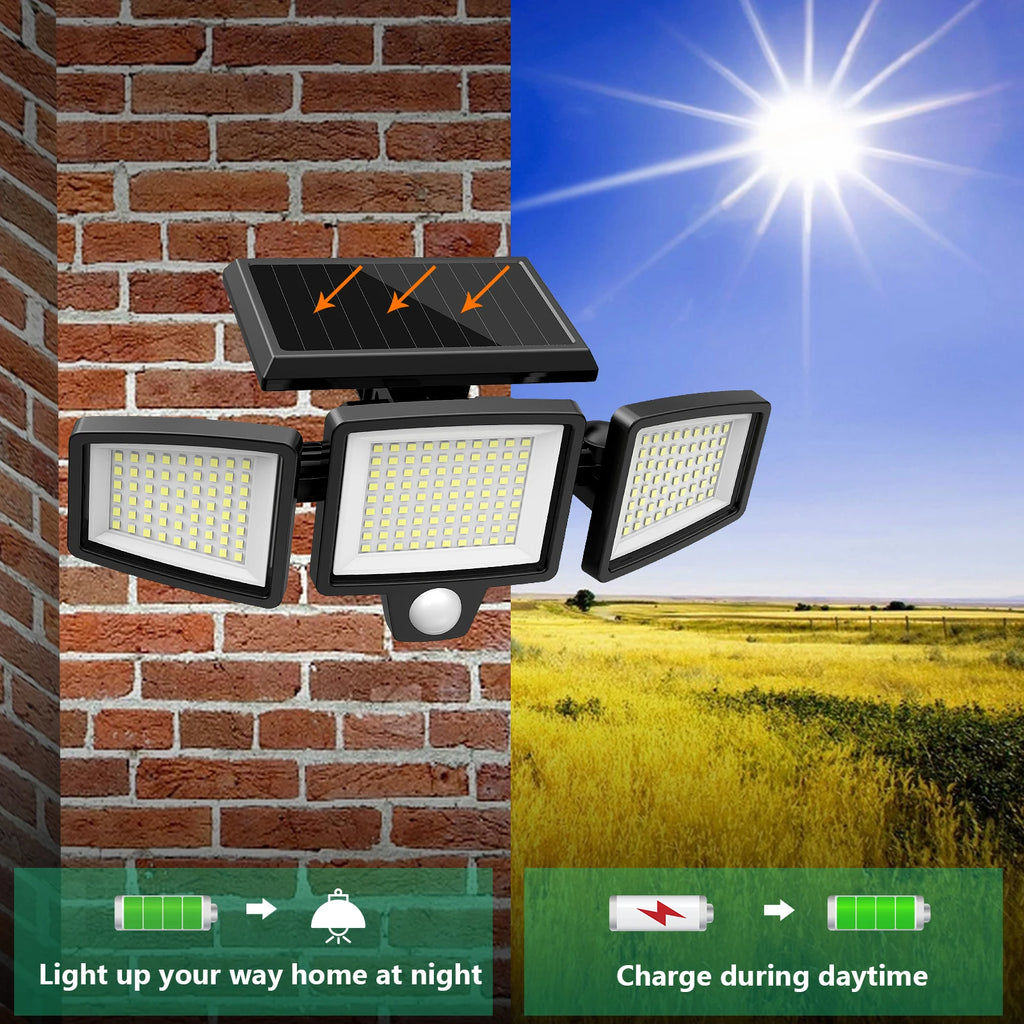 4-Pack Outdoor Solar Lights, Motion Sensor For Yard And Patio