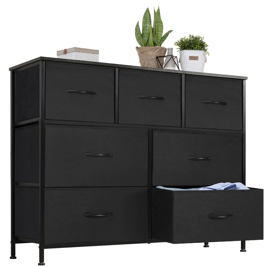 Dresser For Bedroom With 7 Fabric Drawers Organizer Storage