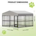 Large Dog Kennel Outside Heavy-Duty with Roof