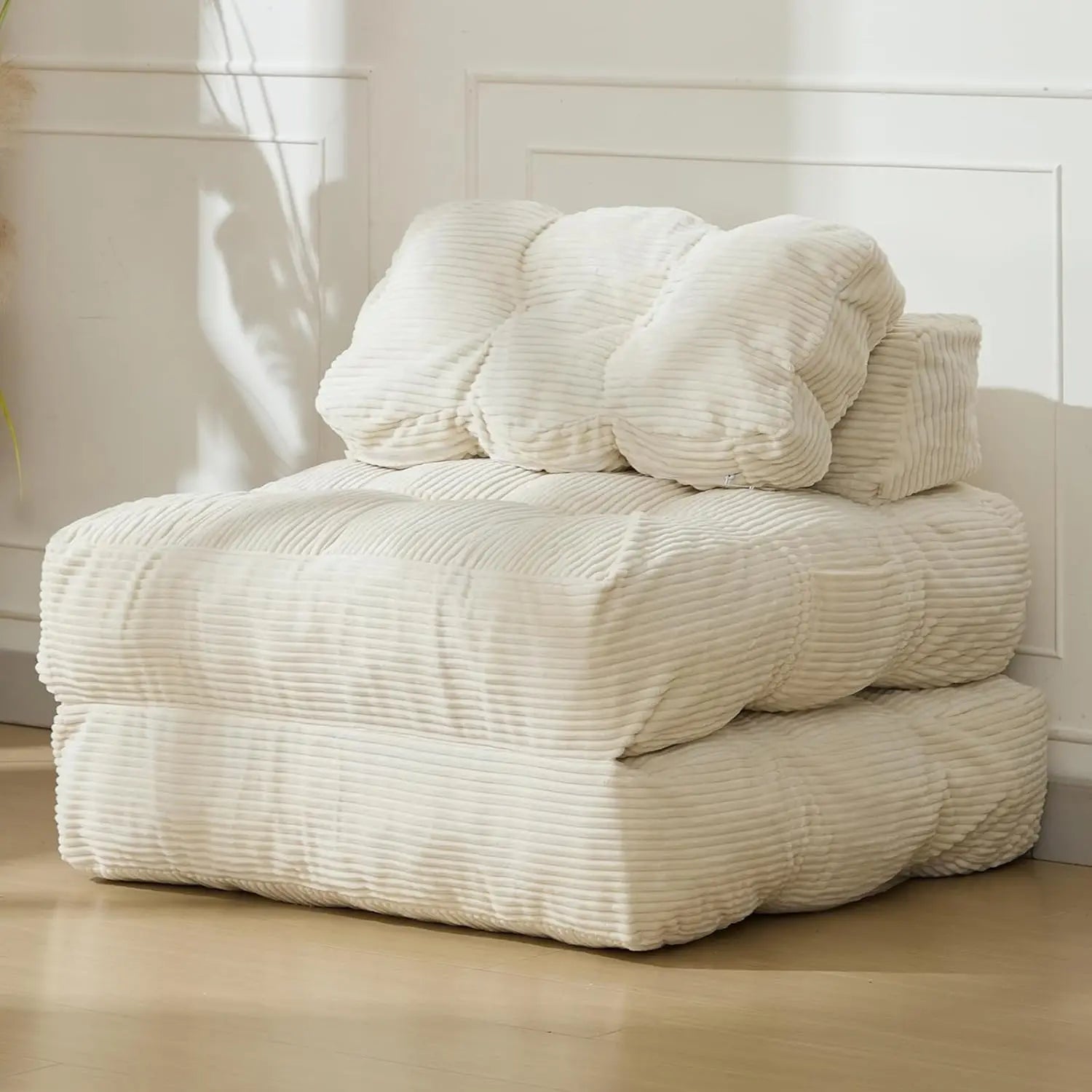 3-in-1 34" Folding Sofa Bed with Pillow Boneless Mattress