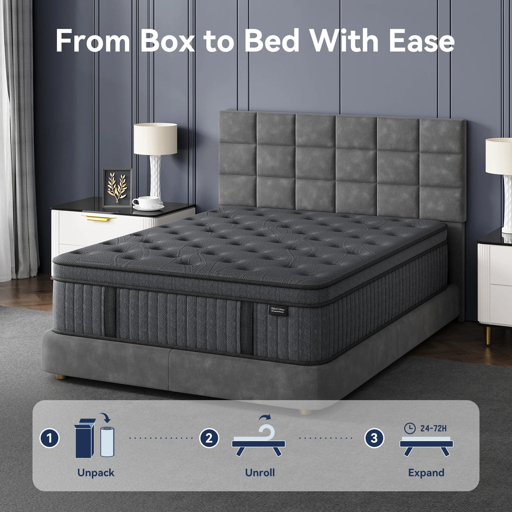 Full Mattress, 12 Inch Hybrid Mattress with Excellent Support