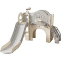 Playground Toddler Slide Playset with Climber Basketball Hoop