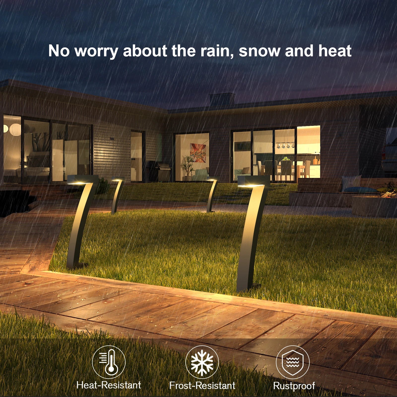 6/12 Pack Bright Solar Pathway Lights For Patio Auto On/Off