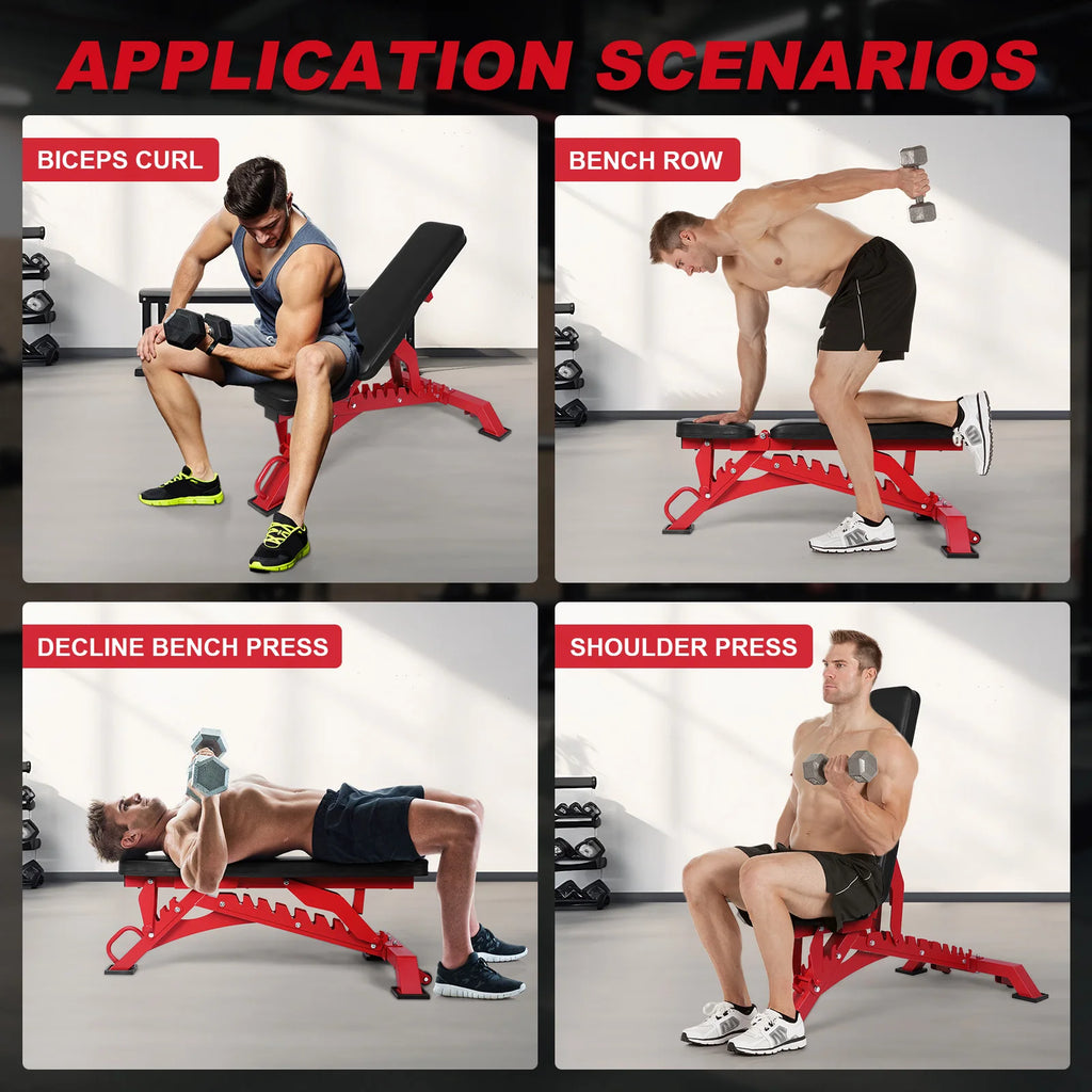 Workout Bench Adjustable Incline Decline Bench