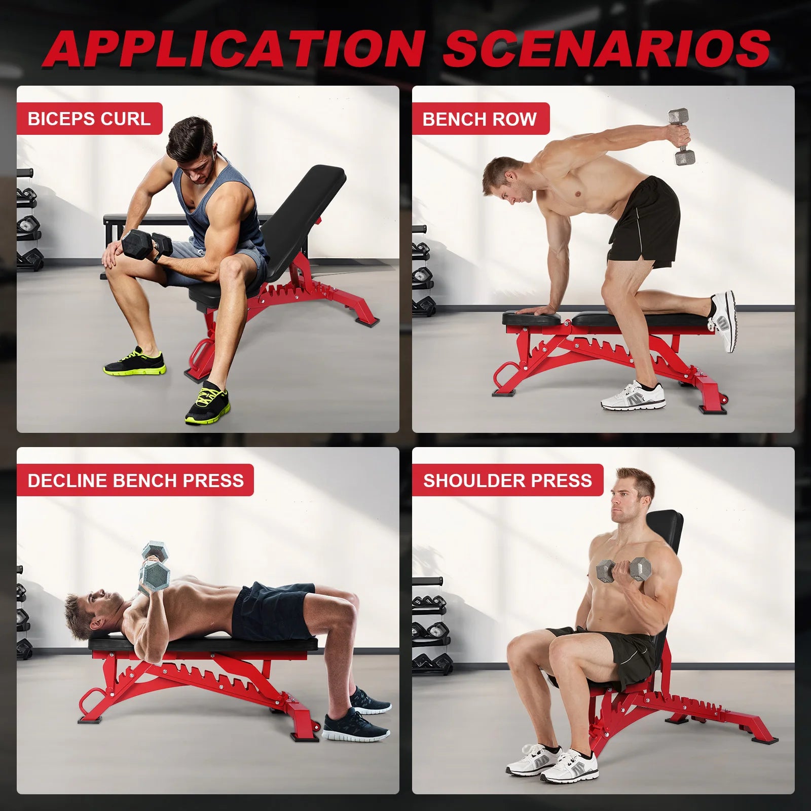 Workout Bench Adjustable Incline Decline Bench
