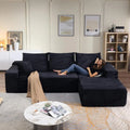 107'' Comfy L-Shaped Cloud Couch with Chaise Lounge