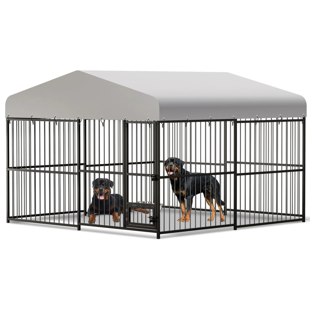 Large Dog Kennel Outside Heavy-Duty with Roof