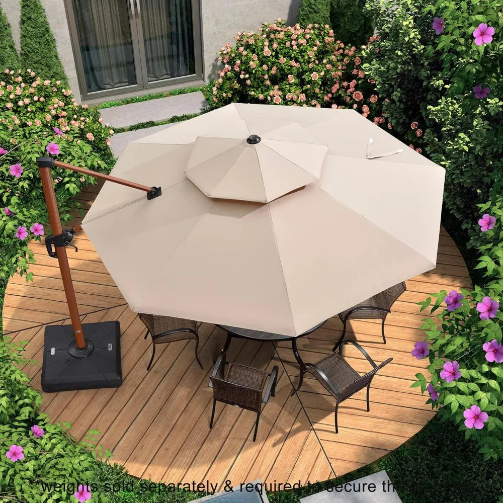 11ft Outdoor Large Patio Umbrella Heavy Duty for Deck, Pool