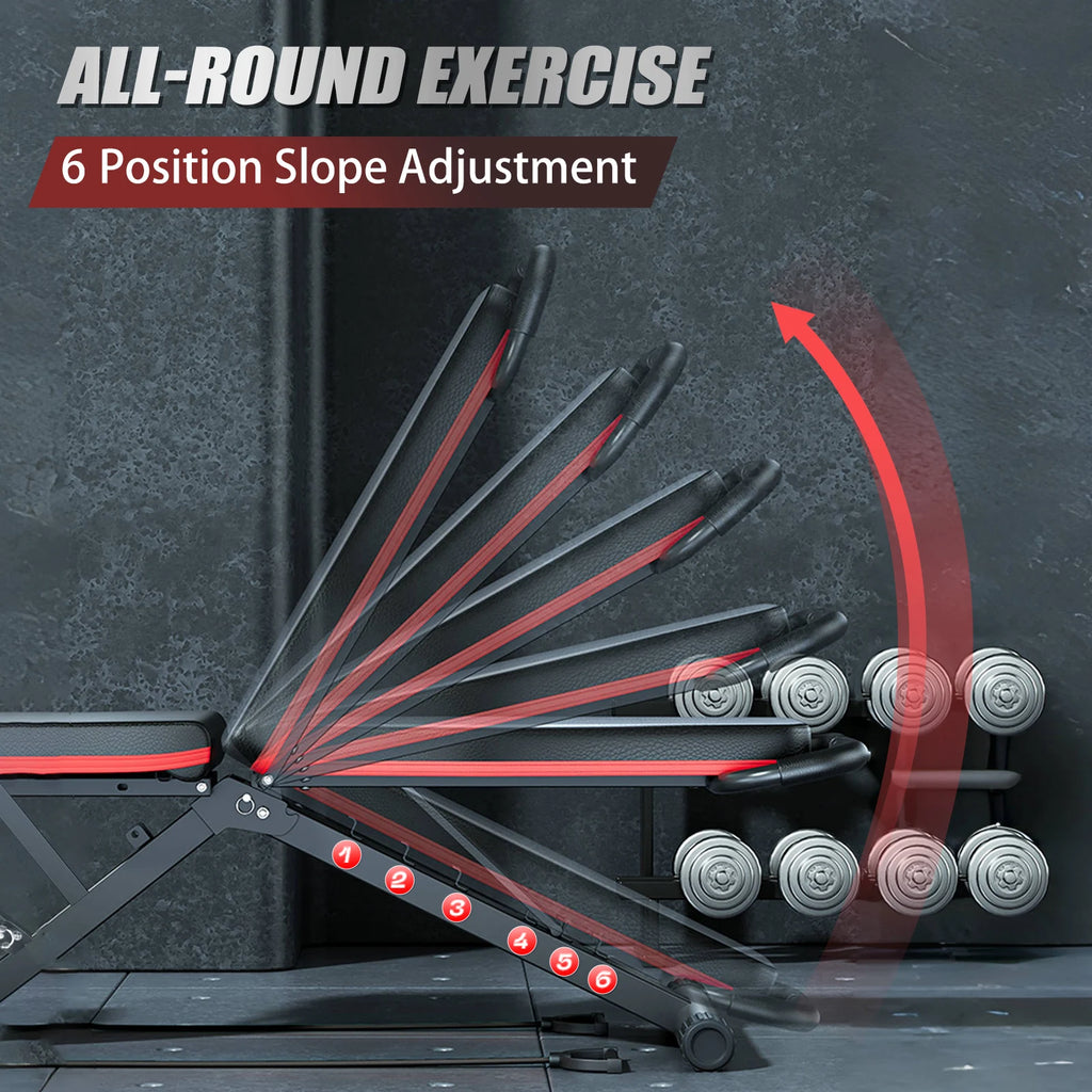 Weight Bench Foldable 14-in-1 Dumbbell Bench 1000lbs