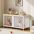 Double Dog Crate Furniture with Removable Divider