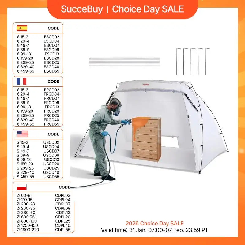Portable Paint Booth Shelter Foldable Spray Painting Tent