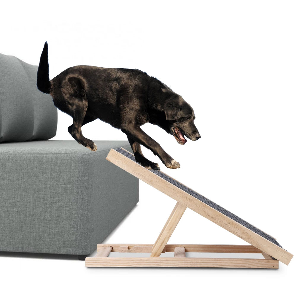 Dog Ramp Pet Wooden Ramp with Adjustable Height
