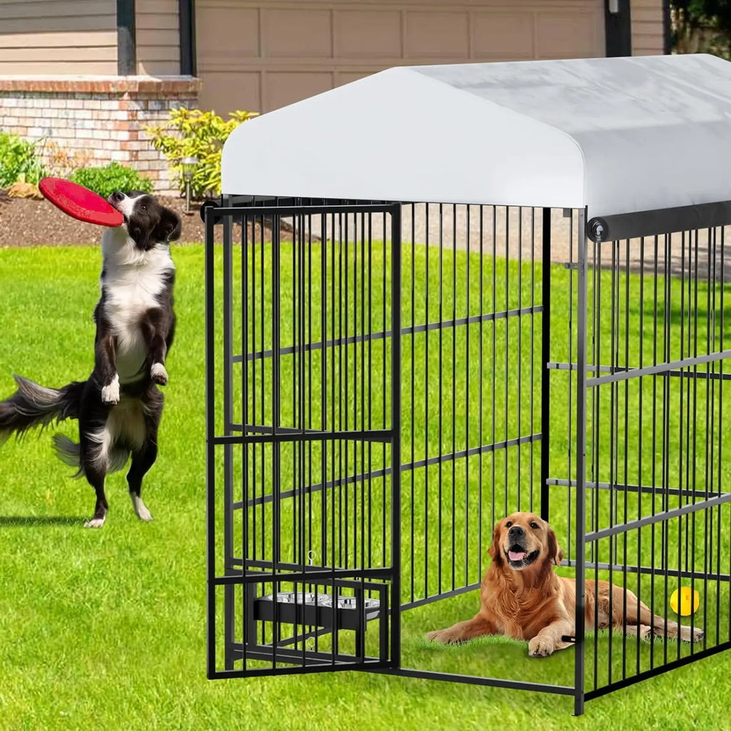 Large Dog Kennel Outside Heavy-Duty with Roof
