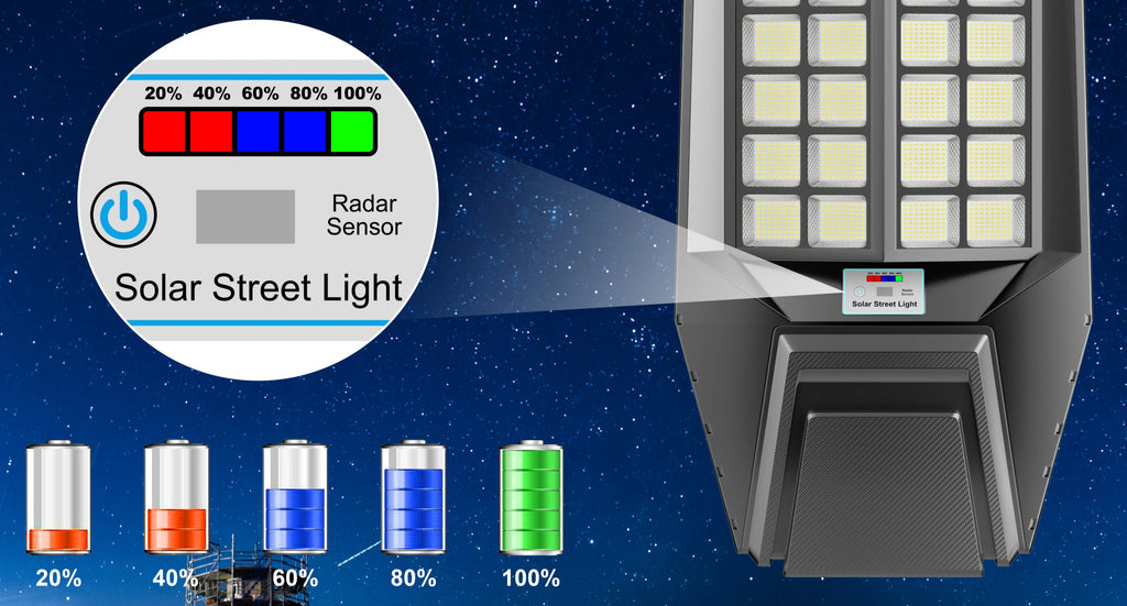 Outdoor solar light 8000W LED waterproof motion sensor street light