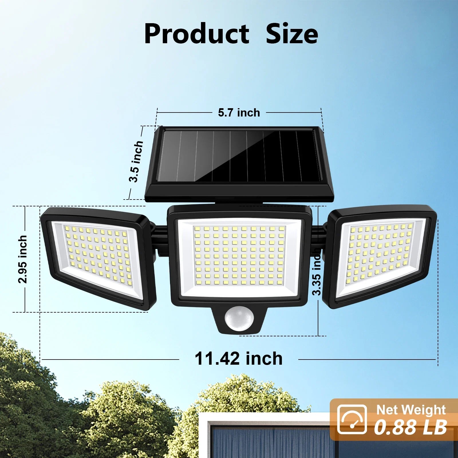 4-Pack Outdoor Solar Lights, Motion Sensor For Yard And Patio