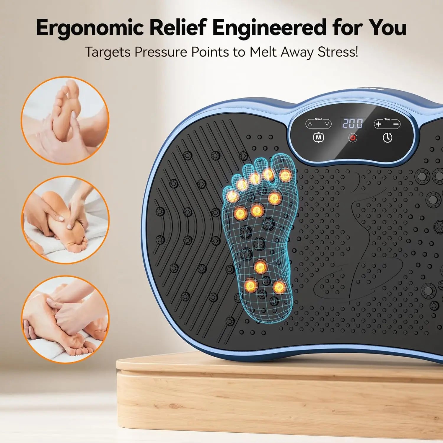 Fitness Vibration Plate Exercise Machine Calorie Tracking