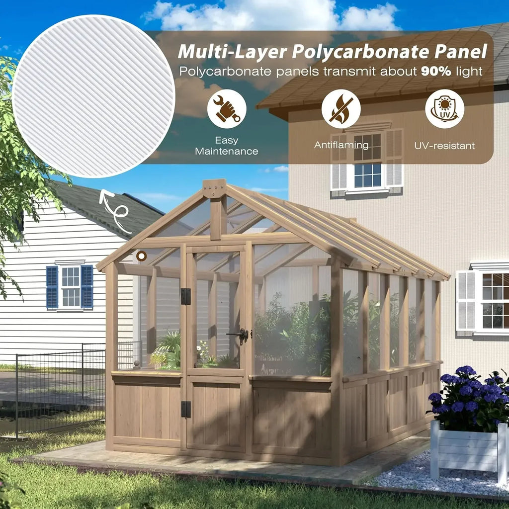6x10 FT Green House for Outdoor with Lockable Door