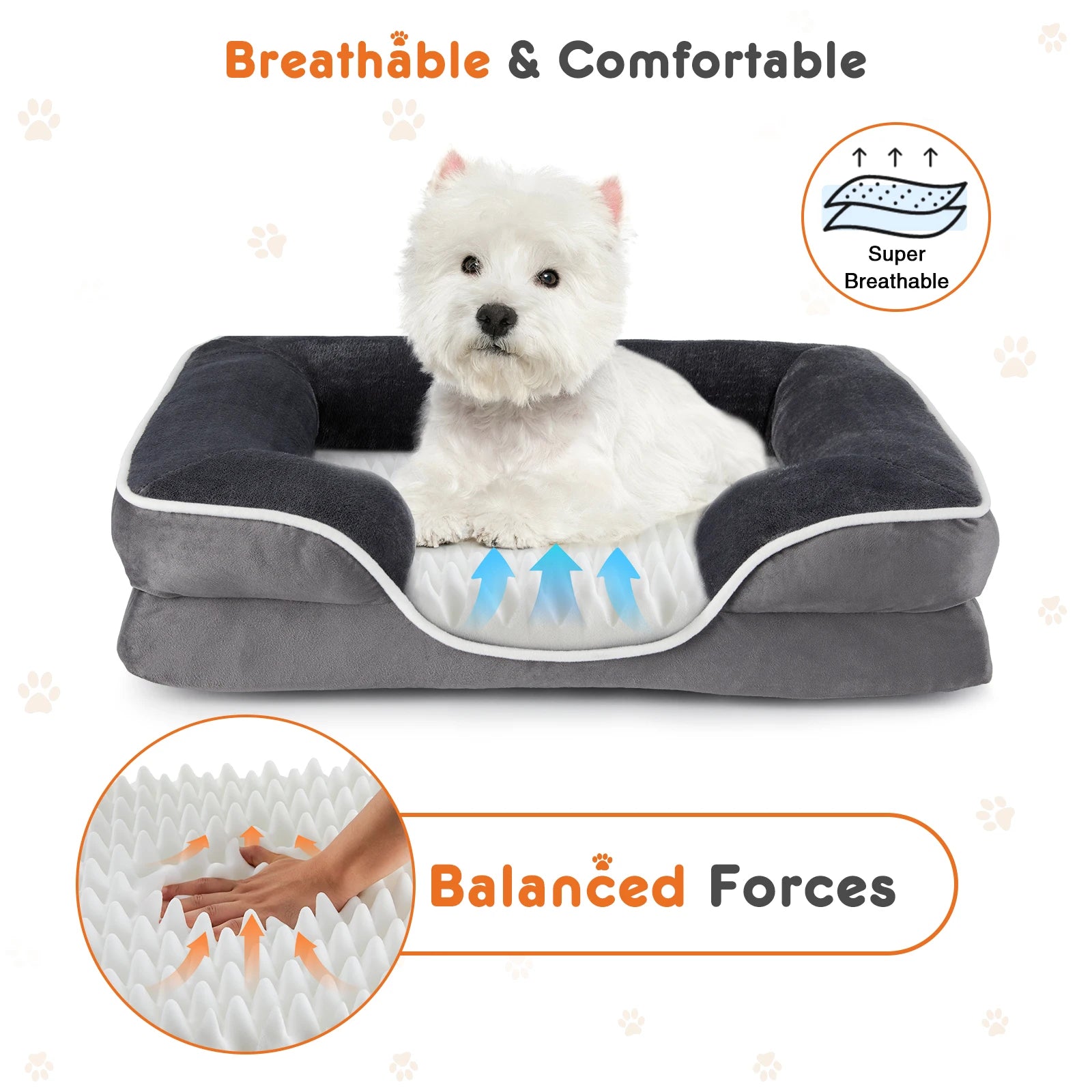Orthopedic Dog Bed Memory Foam for Small Dogs