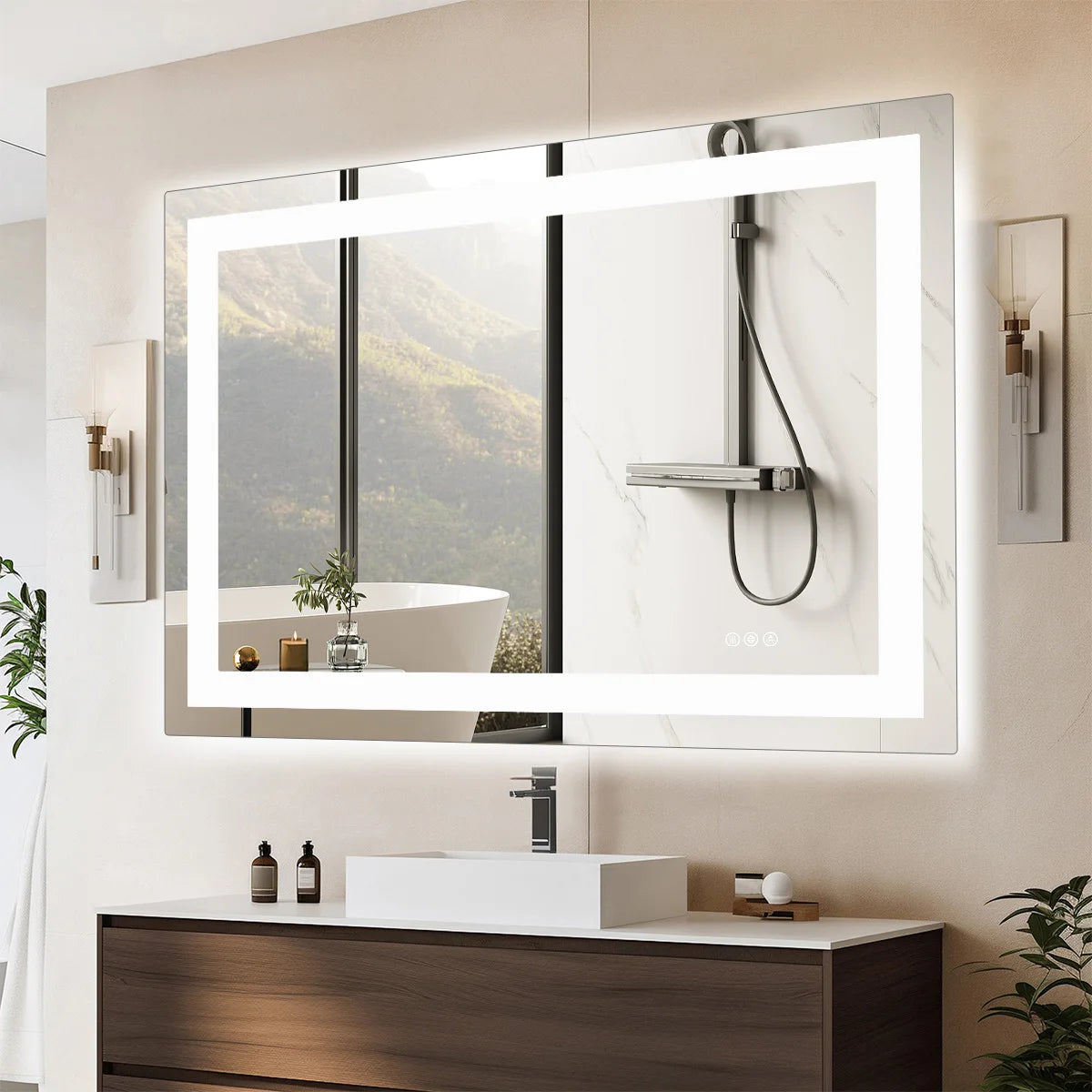 36"x 24"LED Bathroom Vanity Mirror for Wall Memory Function