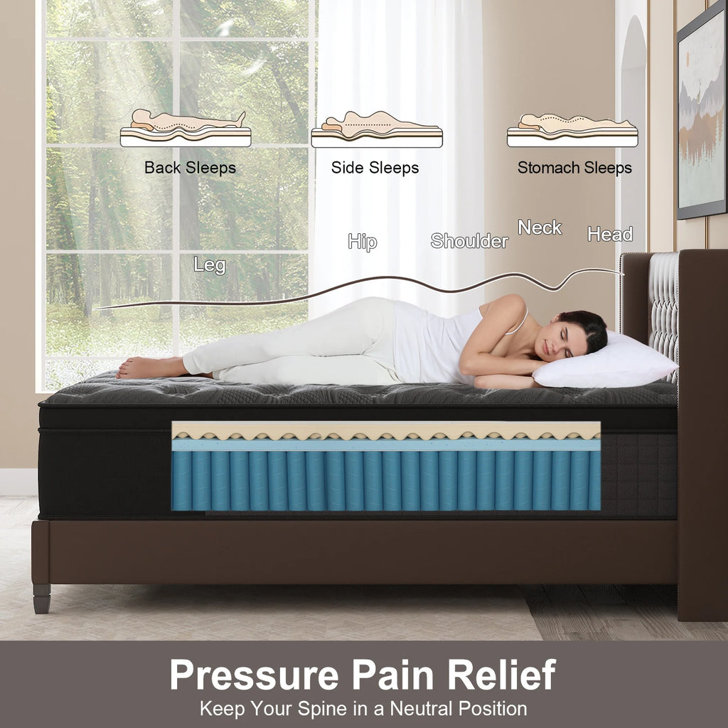 10"12"14"Twin Full Queen King Size Gel Memory Foam Mattress