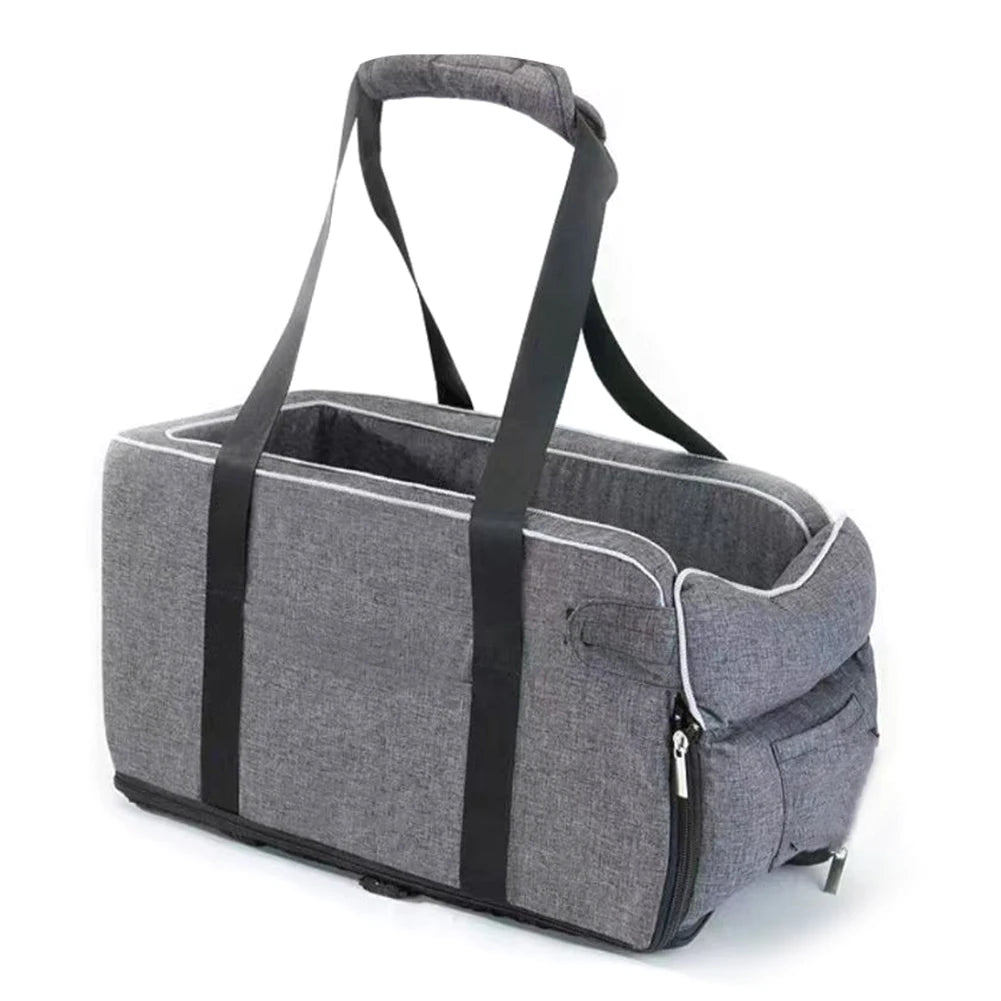 Multipurpose Center Console Dog Car Seat with Shoulder Straps