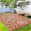 Waterproof Outdoor Area Rug Stain-Resistant Plastic Straw Carpet