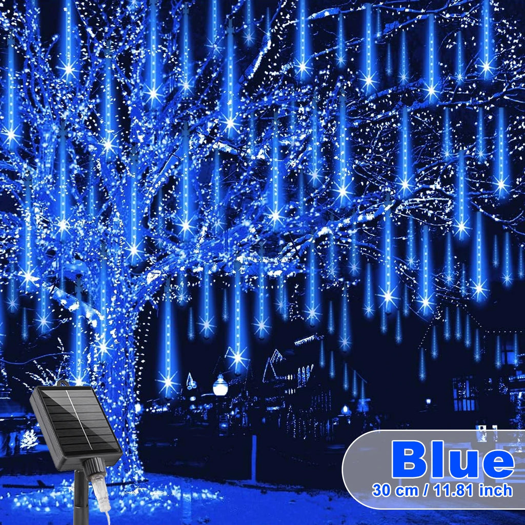 Christmas Lights Outdoor Solar Meteor Shower Lights 8 Tubes