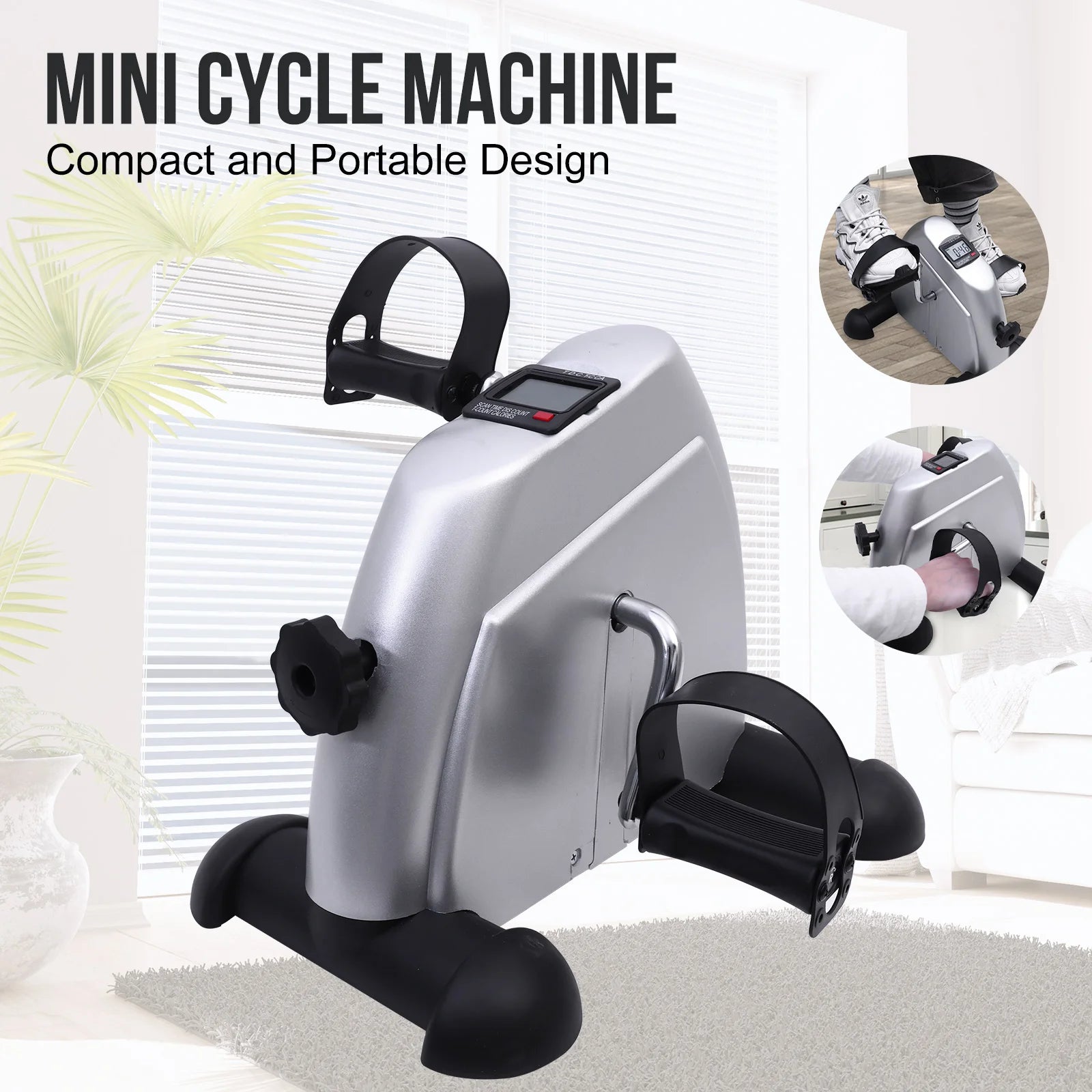 Mini Pedal Exercise Bike Under Desk Trainer Fitness