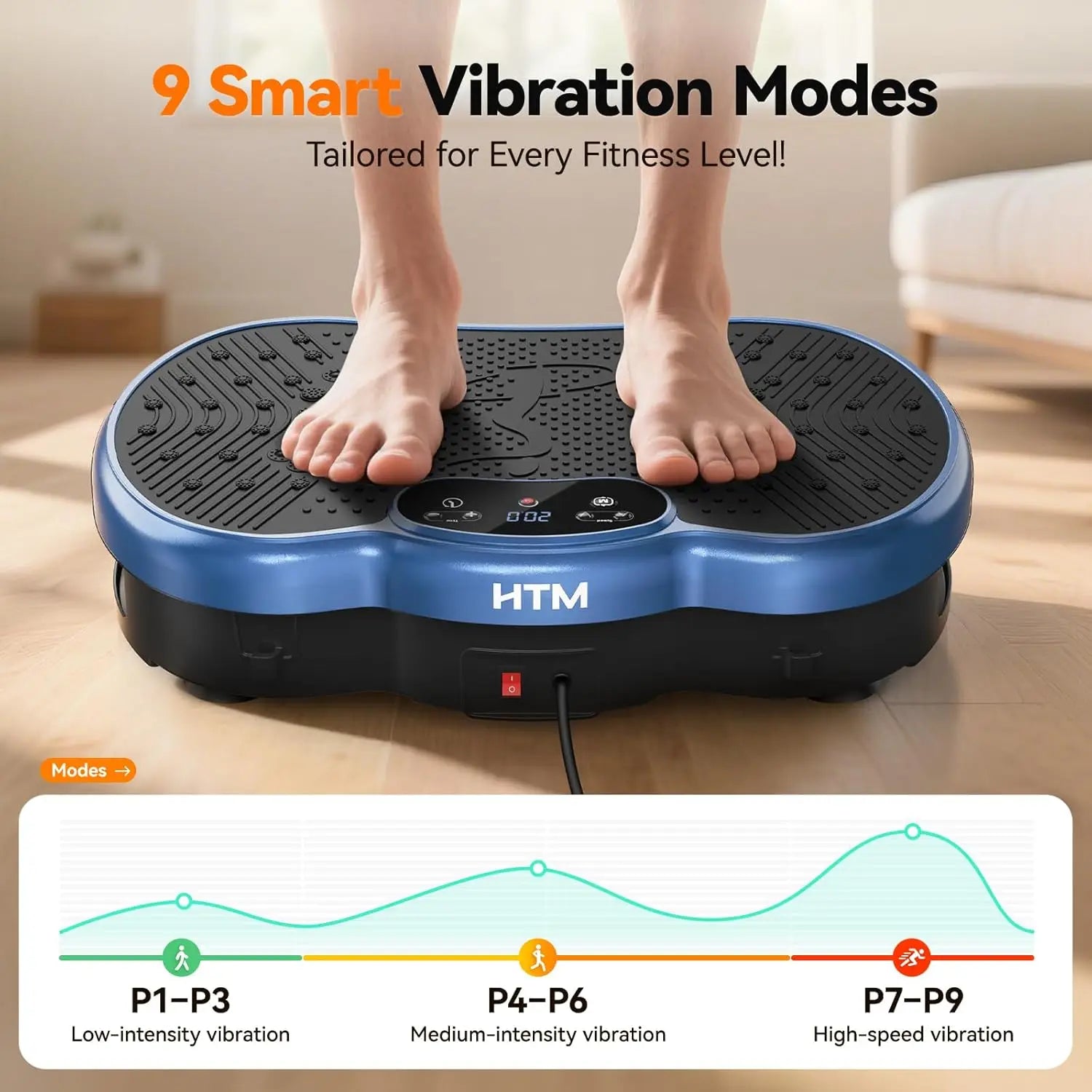 Fitness Vibration Plate Exercise Machine Calorie Tracking