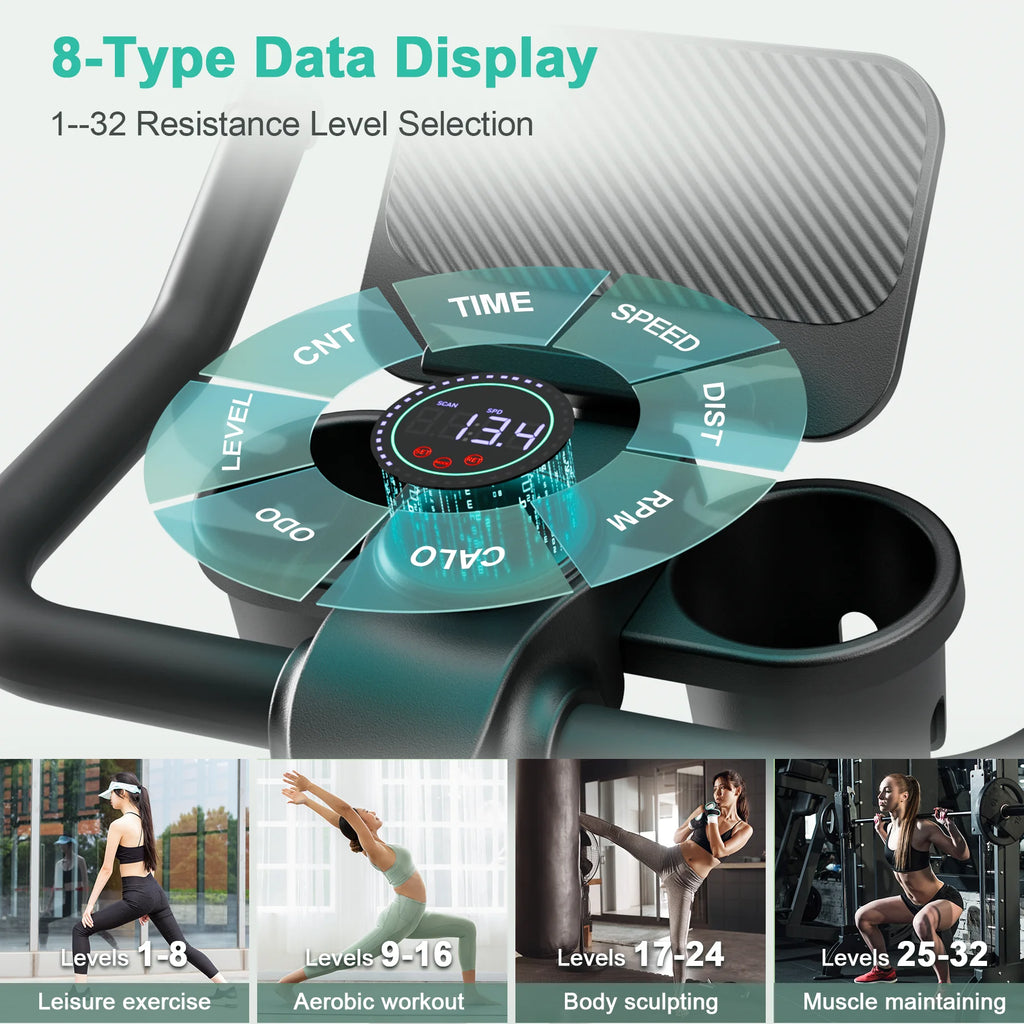 Exercise Bike, 32-Level Magnetic Resistance Stationary Bike