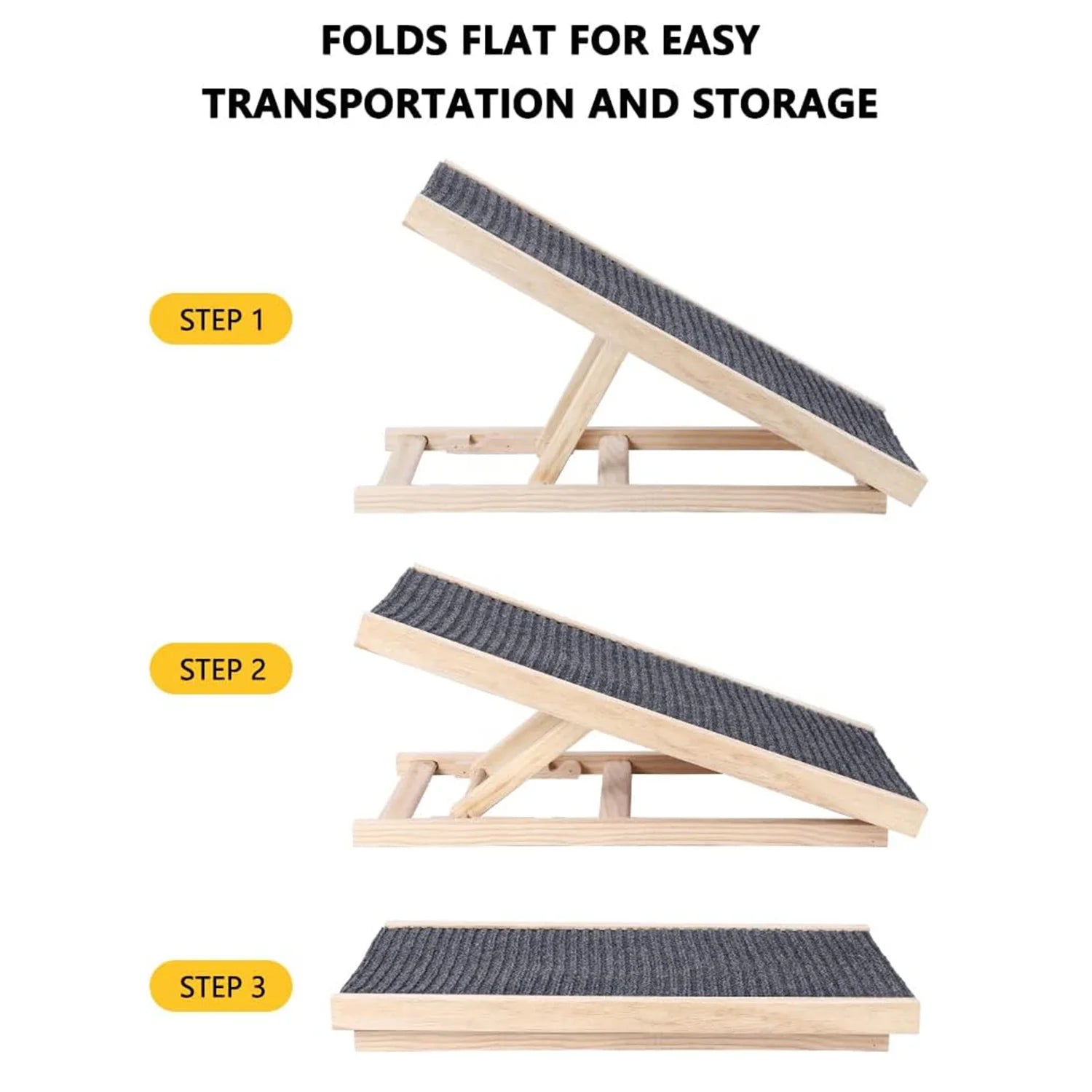 Wooden Pet Dog Safety Ramp Ladder Lightweight