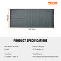 18oz PVC Dump Truck Tarp Folding Mesh Awning Tarpaulin Rainproof Cloth Double Pockets Trailer Shade for Outdoor Garden