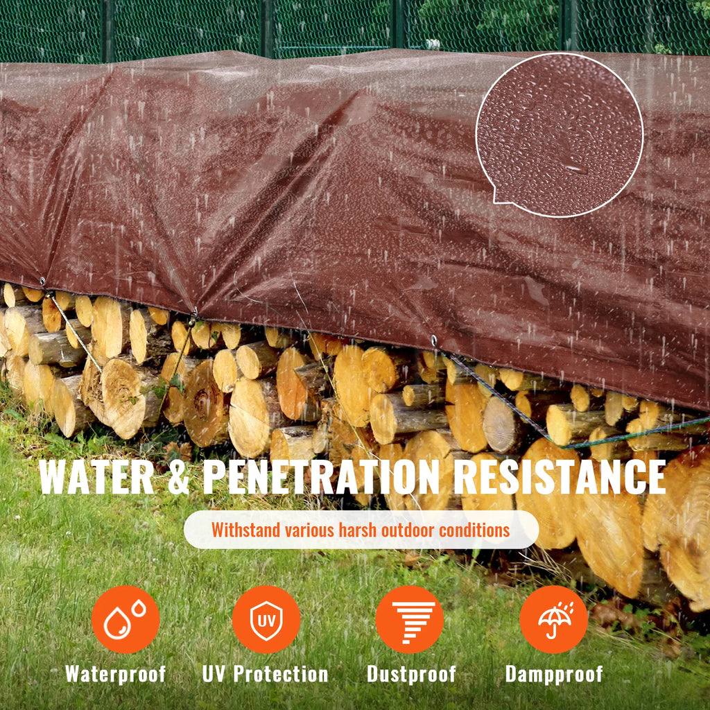 Heavy Duty Tarp Waterproof Tear Proof Poly Plastic Cover