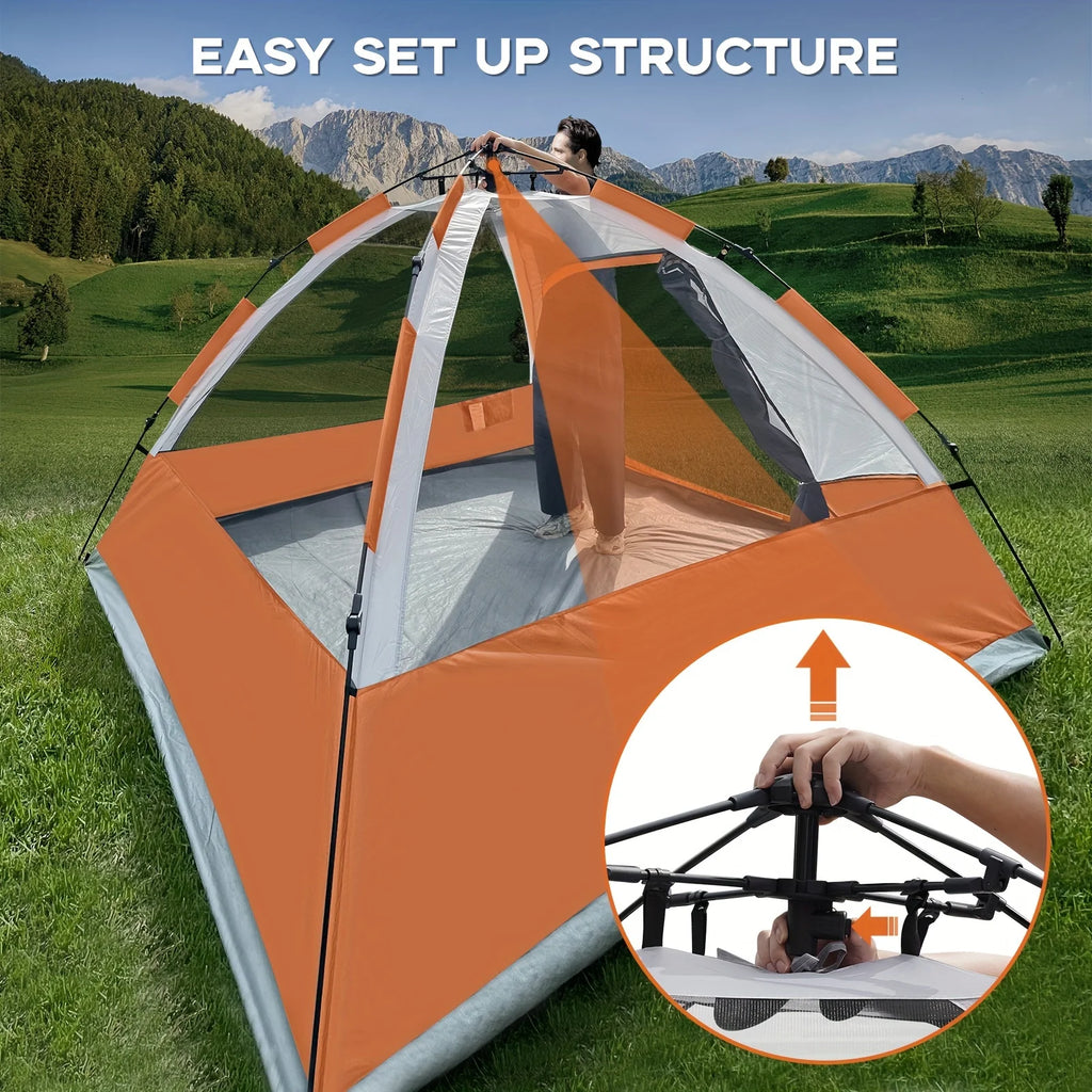 4 Persons Pop Up Camping Tent Instant Easy Set Up