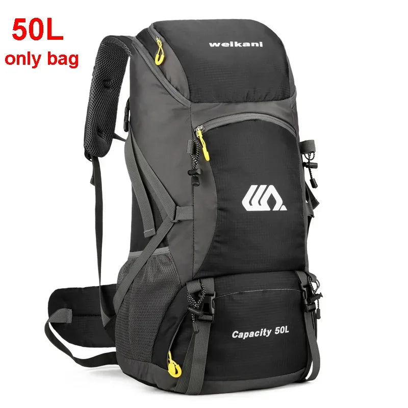 50L Travel Backpack Waterproof Camping And Hiking Bag For Men