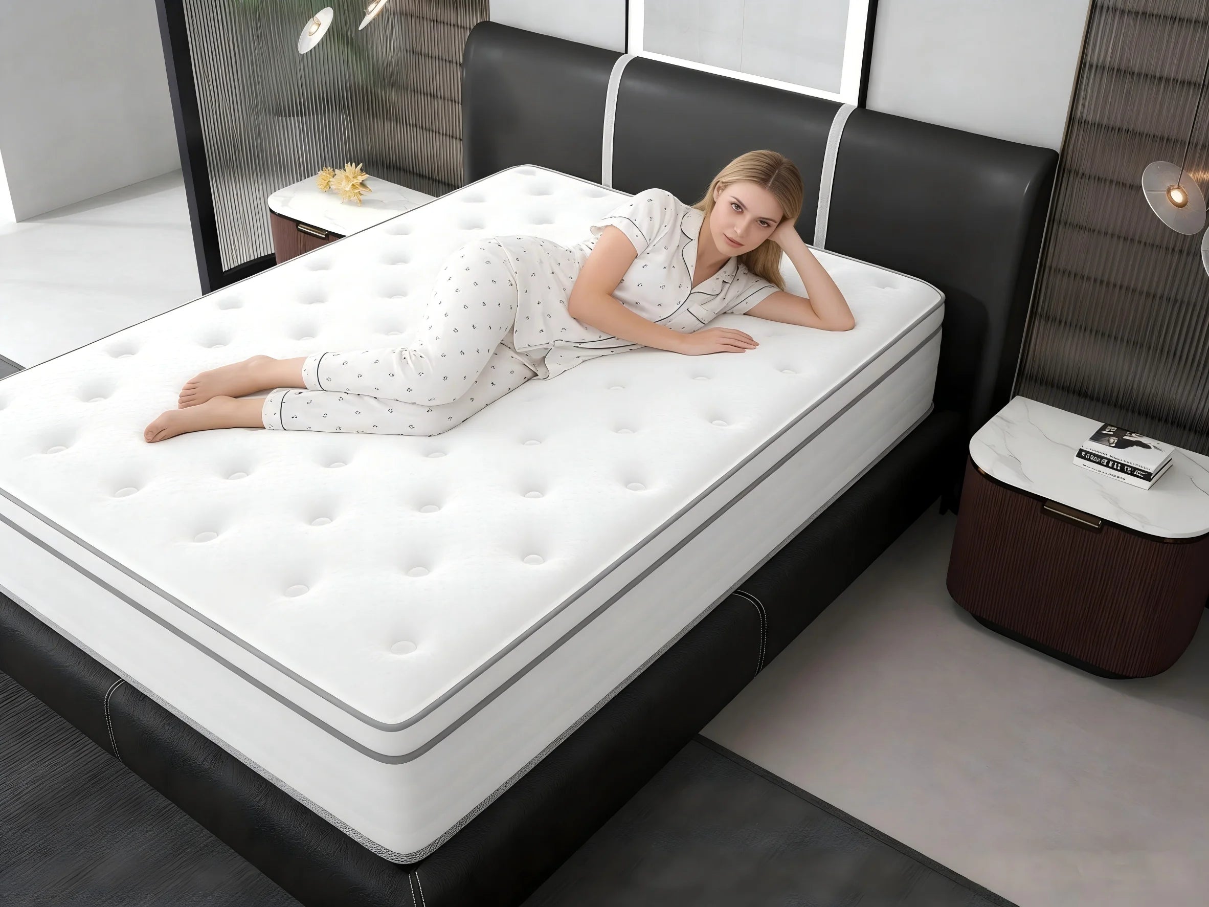 King/Queen/Full 14/12/10 inch Pain Relieving Hybrid Mattress