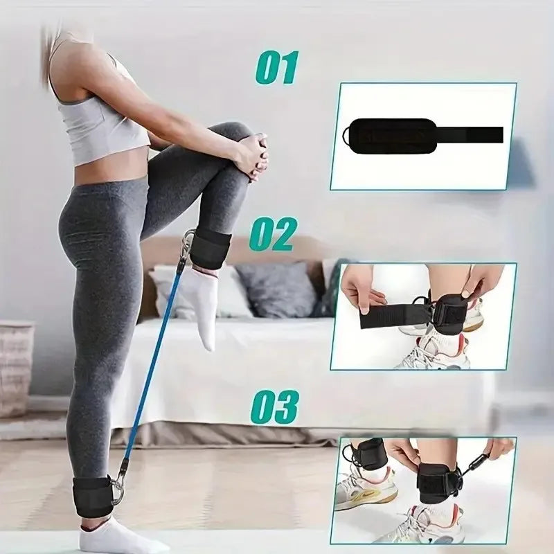 Adjustable Ankle Cuffs - Leg Workout Straps for Glute & Thigh
