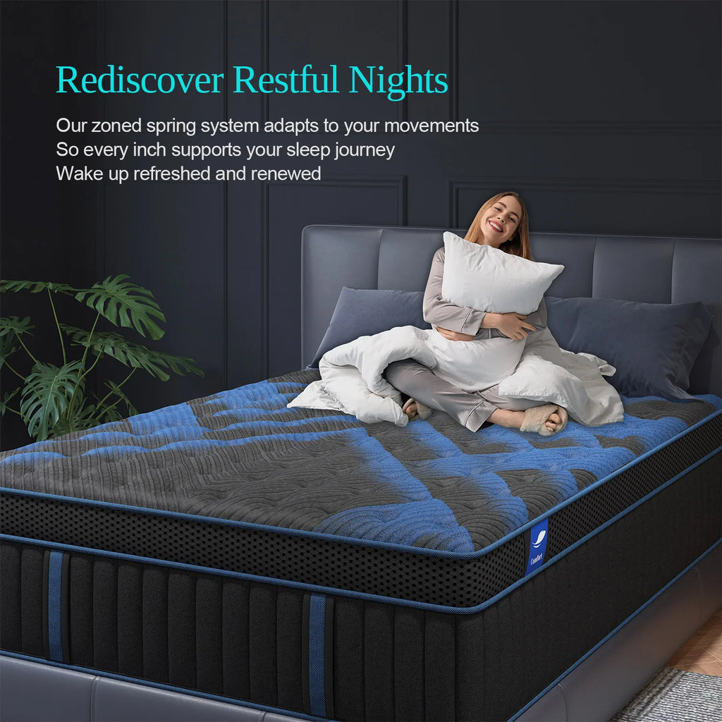 12"Gel Memory Foam Hybrid Pocket Spring Mattress