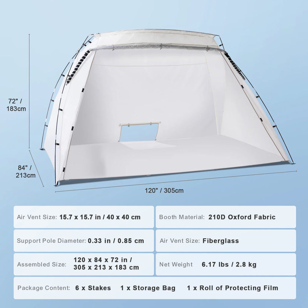 Portable Paint Booth Shelter Foldable Spray Painting Tent